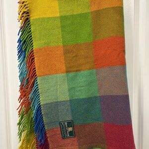 Colorful Plaid Wool Scarf